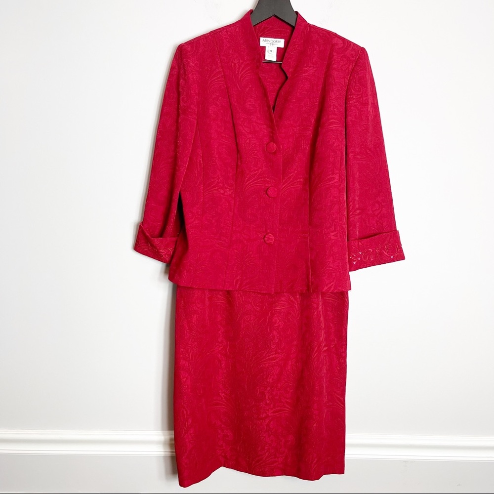 Miss Dorby 8 Vintage Red Paisley Suit